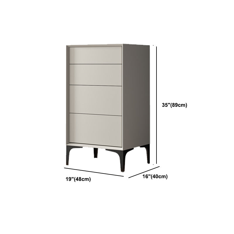 Coffre de lingerie grise coffre de rangement vertical moderne avec 2/3/4/5 Dusières pour chambre à coucher