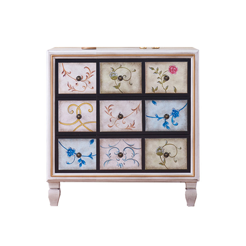 Traditional Dresser Bedroom Solid Wood Storage Chest in White and Brown 35"L x 16"W x 35"H White Clearhalo 'Bedroom Furniture' 'Dressers & Chests' 'dressers_chests' 'furn' 'furn_dressers_chests' 'Furniture' 5537487