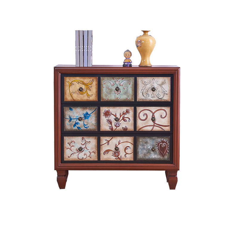 Traditional Dresser Bedroom Solid Wood Storage Chest in White and Brown 35"L x 16"W x 35"H Walnut Clearhalo 'Bedroom Furniture' 'Dressers & Chests' 'dressers_chests' 'furn' 'furn_dressers_chests' 'Furniture' 5537494