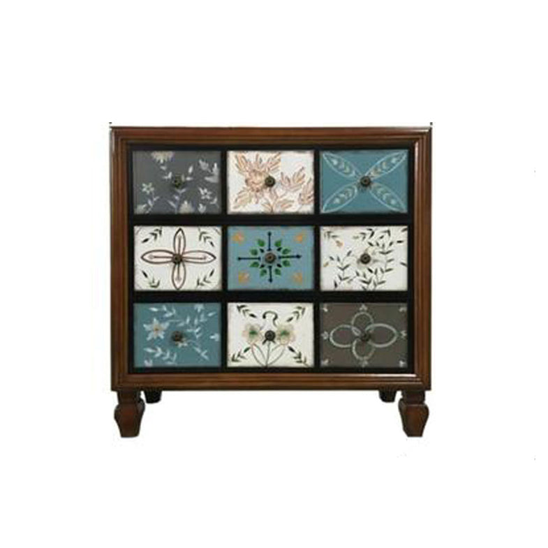 Traditional Dresser Bedroom Solid Wood Storage Chest in White and Brown 35"L x 16"W x 35"H Brown Clearhalo 'Bedroom Furniture' 'Dressers & Chests' 'dressers_chests' 'furn' 'furn_dressers_chests' 'Furniture' 5537504