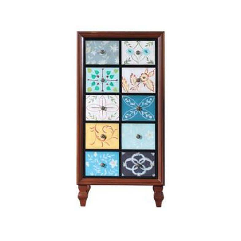 Traditional Dresser Bedroom Solid Wood Storage Chest in White and Brown 21"L x 16"W x 33"H Brown Clearhalo 'Bedroom Furniture' 'Dressers & Chests' 'dressers_chests' 'furn' 'furn_dressers_chests' 'Furniture' 5537505