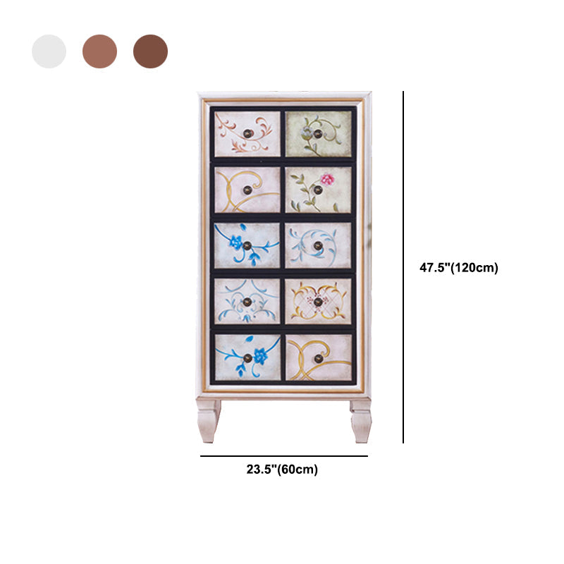 Traditional Dresser Bedroom Solid Wood Storage Chest in White and Brown Clearhalo 'Bedroom Furniture' 'Dressers & Chests' 'dressers_chests' 'furn' 'furn_dressers_chests' 'Furniture' 5537509