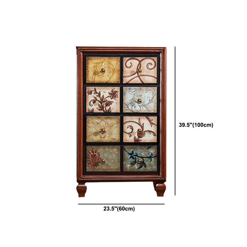 Traditional Dresser Bedroom Solid Wood Storage Chest in White and Brown Clearhalo 'Bedroom Furniture' 'Dressers & Chests' 'dressers_chests' 'furn' 'furn_dressers_chests' 'Furniture' 5537512