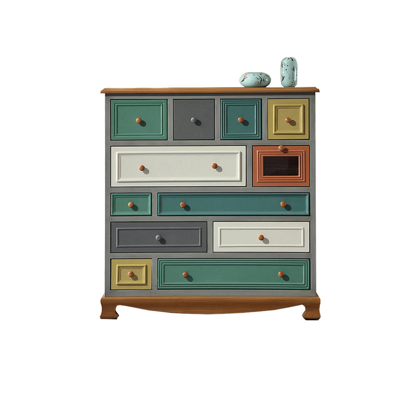 34 "/ 41" W commode en bois de style traditionnel multiples tiroirs coffre pour chambre à coucher