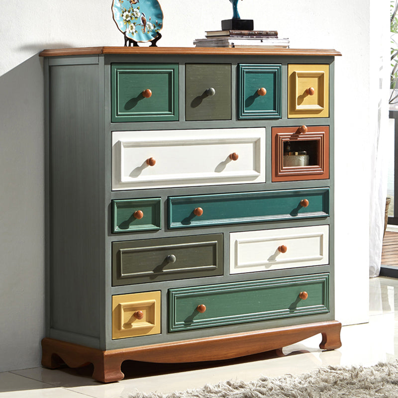 34 " / 41" W houten dressoir traditionele stijl multi -laden opbergkist voor slaapkamer