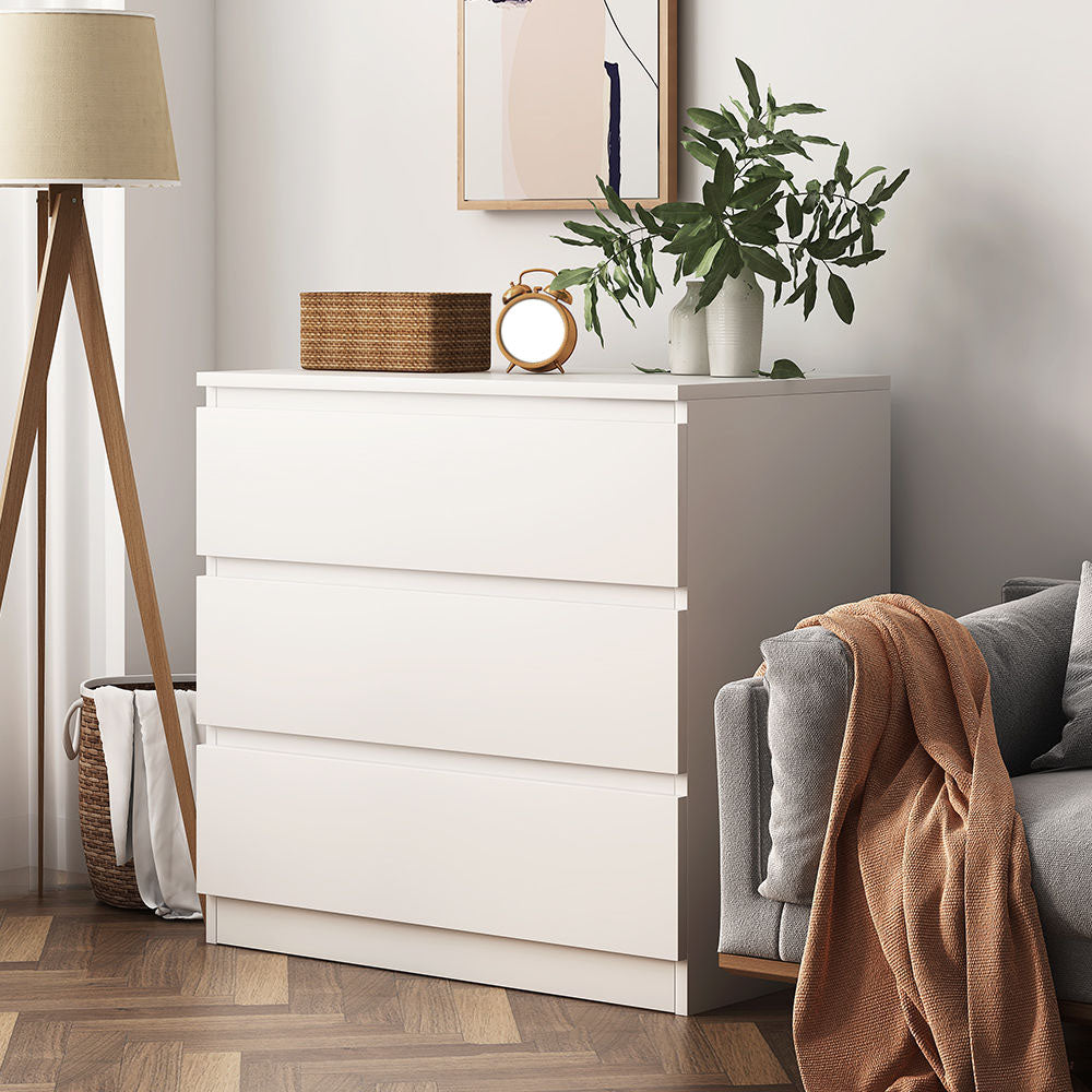 16" D White Wooden Dresser Modern Style Multi Drawers Storage Chest Clearhalo 'Bedroom Furniture' 'Dressers & Chests' 'dressers_chests' 'furn' 'furn_dressers_chests' 'Furniture' 5537596