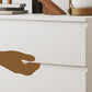 16" D White Wooden Dresser Modern Style Multi Drawers Storage Chest Clearhalo 'Bedroom Furniture' 'Dressers & Chests' 'dressers_chests' 'furn' 'furn_dressers_chests' 'Furniture' 5537608