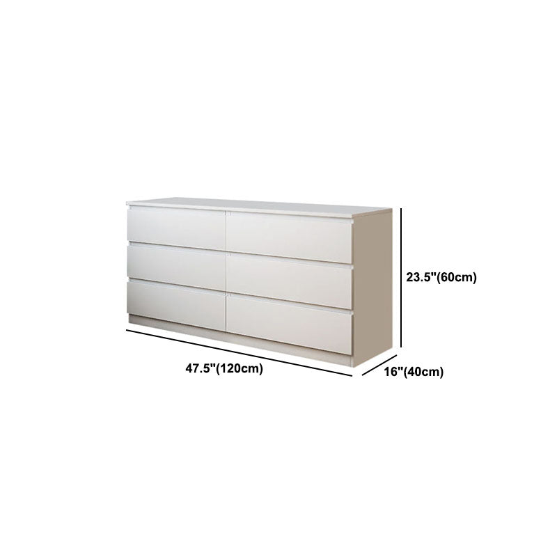 16" D White Wooden Dresser Modern Style Multi Drawers Storage Chest Clearhalo 'Bedroom Furniture' 'Dressers & Chests' 'dressers_chests' 'furn' 'furn_dressers_chests' 'Furniture' 5537621