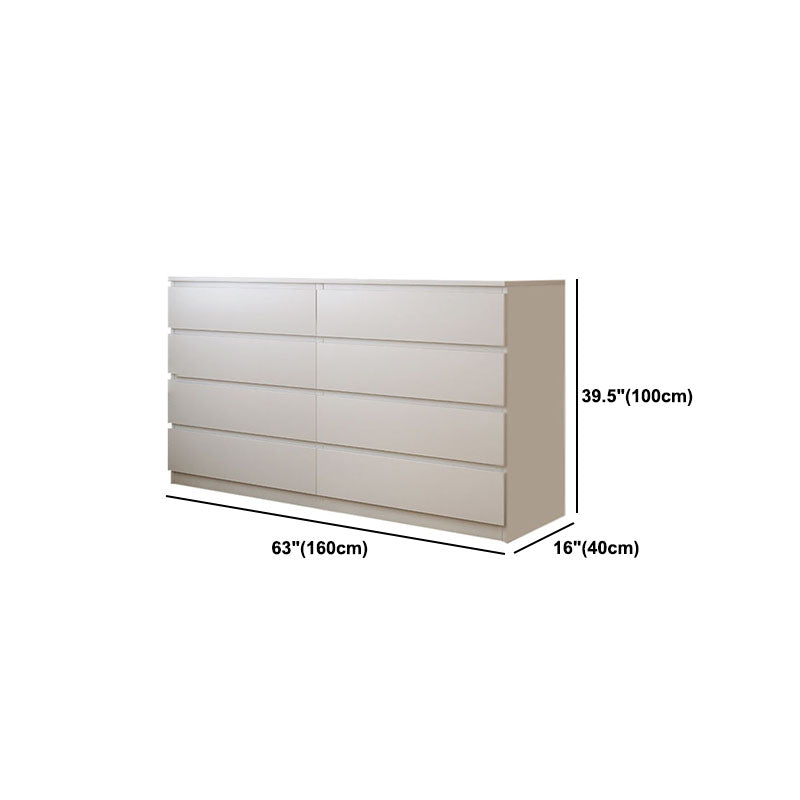 16" D White Wooden Dresser Modern Style Multi Drawers Storage Chest Clearhalo 'Bedroom Furniture' 'Dressers & Chests' 'dressers_chests' 'furn' 'furn_dressers_chests' 'Furniture' 5537624