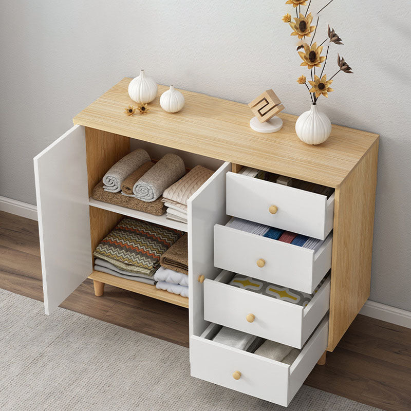 15" D Wooden Dresser Modern Style Storage Chest with Drawers and Doors Clearhalo 'Bedroom Furniture' 'Dressers & Chests' 'dressers_chests' 'furn' 'furn_dressers_chests' 'Furniture' 5537629