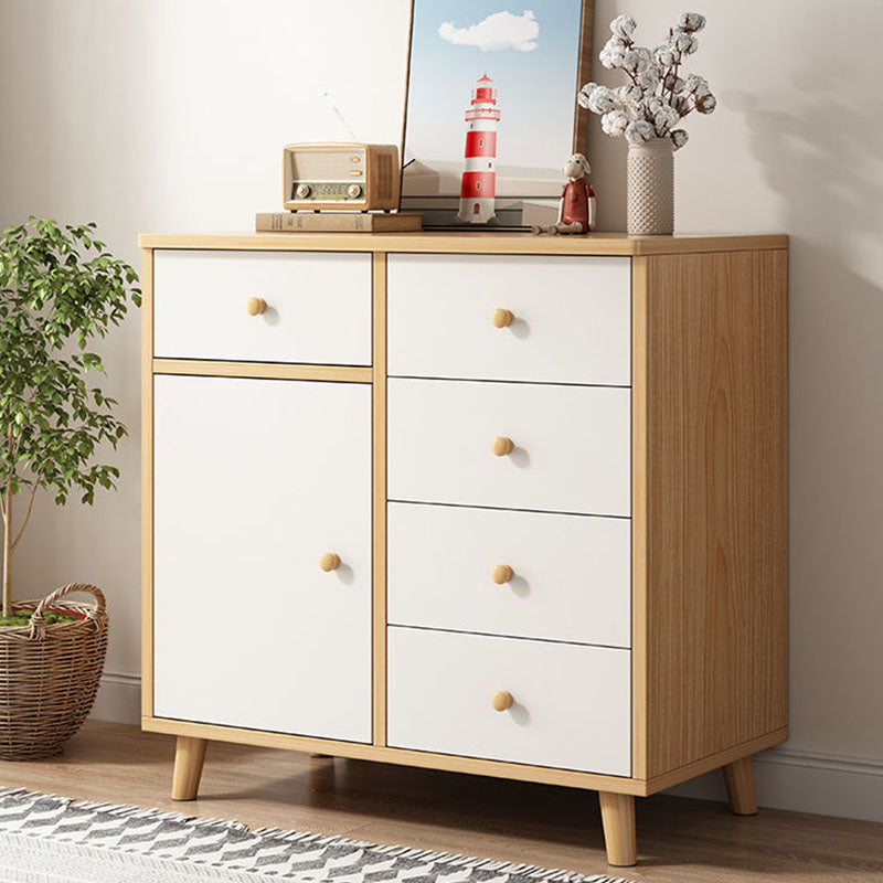 15" D Wooden Dresser Modern Style Storage Chest with Drawers and Doors 31"L x 15"W x 29"H 5 Clearhalo 'Bedroom Furniture' 'Dressers & Chests' 'dressers_chests' 'furn' 'furn_dressers_chests' 'Furniture' 5537635