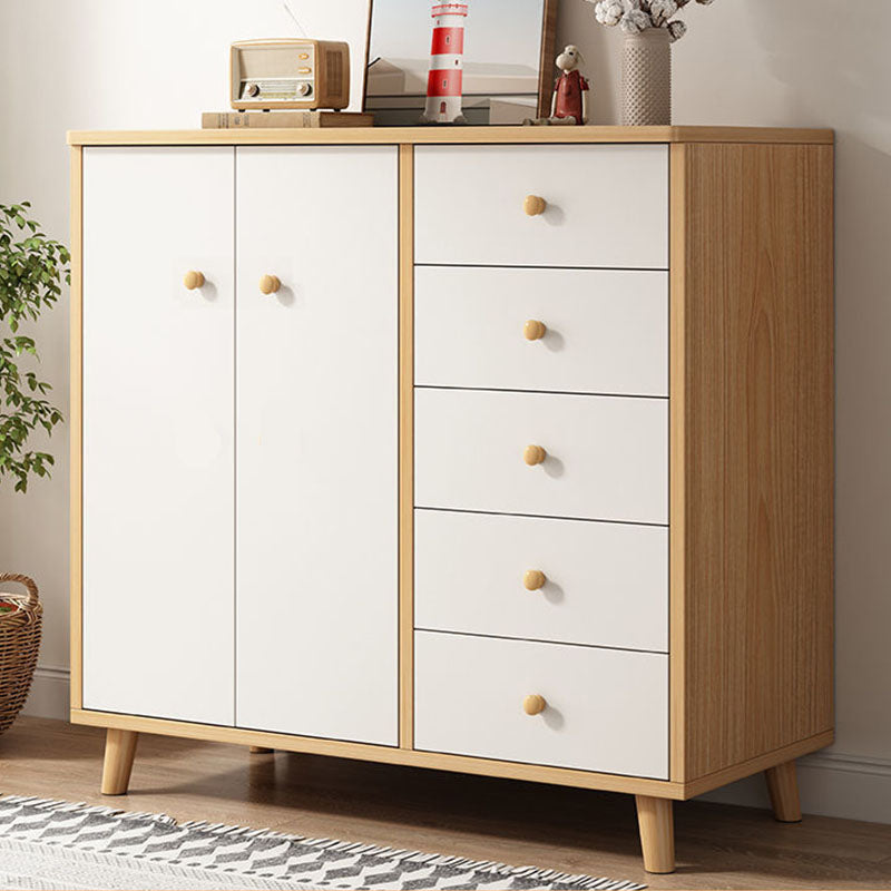 15" D Wooden Dresser Modern Style Storage Chest with Drawers and Doors 39"L x 15"W x 35"H 5 Clearhalo 'Bedroom Furniture' 'Dressers & Chests' 'dressers_chests' 'furn' 'furn_dressers_chests' 'Furniture' 5537641