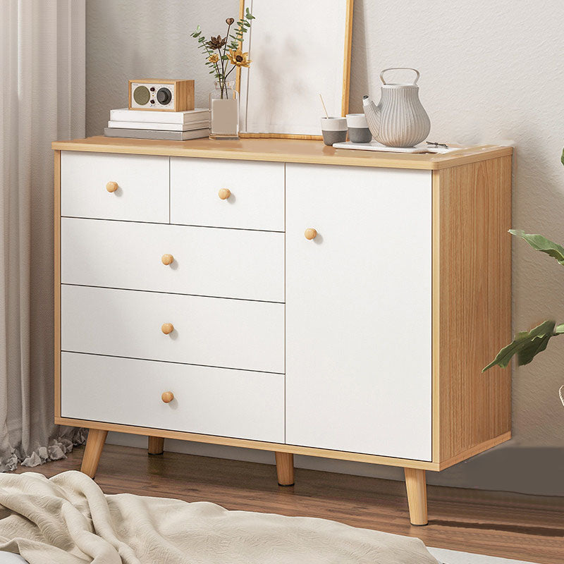 15" D Wooden Dresser Modern Style Storage Chest with Drawers and Doors 39"L x 15"W x 31"H 5 Clearhalo 'Bedroom Furniture' 'Dressers & Chests' 'dressers_chests' 'furn' 'furn_dressers_chests' 'Furniture' 5537644