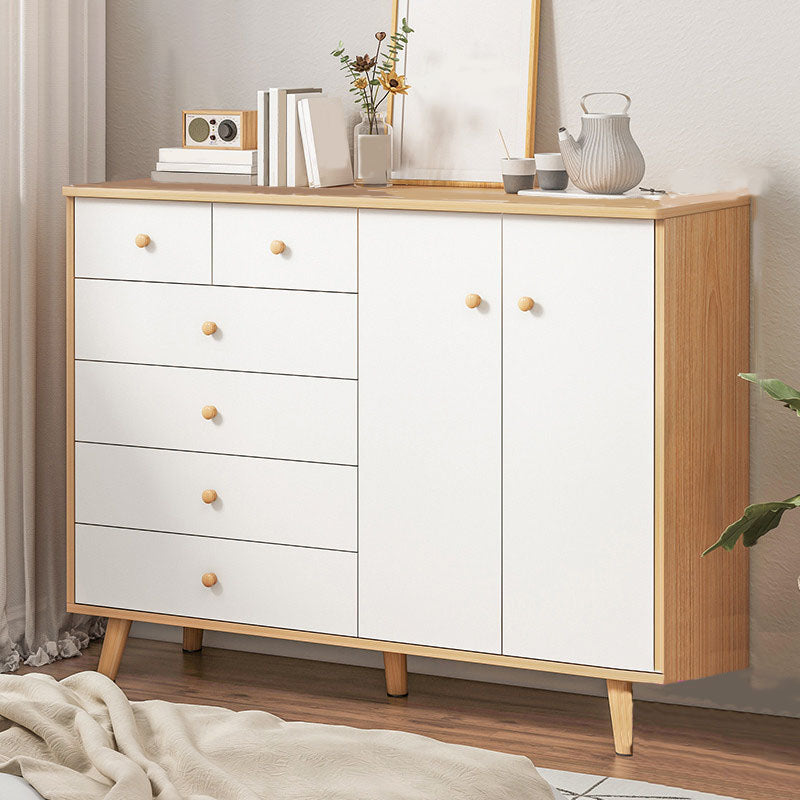 15" D Wooden Dresser Modern Style Storage Chest with Drawers and Doors 47"L x 15"W x 37"H 6 Clearhalo 'Bedroom Furniture' 'Dressers & Chests' 'dressers_chests' 'furn' 'furn_dressers_chests' 'Furniture' 5537645