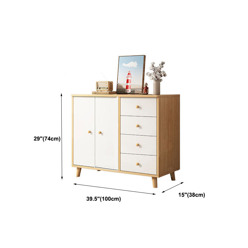 15" D Wooden Dresser Modern Style Storage Chest with Drawers and Doors Clearhalo 'Bedroom Furniture' 'Dressers & Chests' 'dressers_chests' 'furn' 'furn_dressers_chests' 'Furniture' 5537651