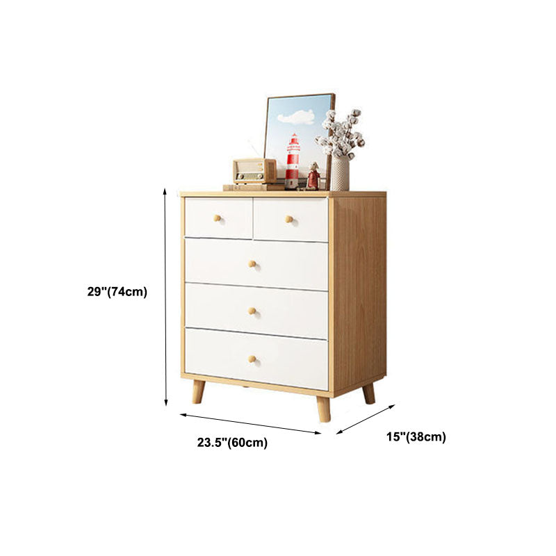 15" D Wooden Dresser Modern Style Storage Chest with Drawers and Doors Clearhalo 'Bedroom Furniture' 'Dressers & Chests' 'dressers_chests' 'furn' 'furn_dressers_chests' 'Furniture' 5537654