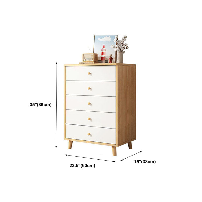 15" D Wooden Dresser Modern Style Storage Chest with Drawers and Doors Clearhalo 'Bedroom Furniture' 'Dressers & Chests' 'dressers_chests' 'furn' 'furn_dressers_chests' 'Furniture' 5537655