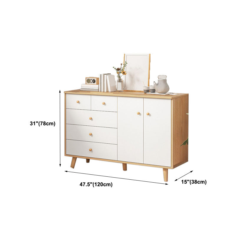 15" D Wooden Dresser Modern Style Storage Chest with Drawers and Doors Clearhalo 'Bedroom Furniture' 'Dressers & Chests' 'dressers_chests' 'furn' 'furn_dressers_chests' 'Furniture' 5537660