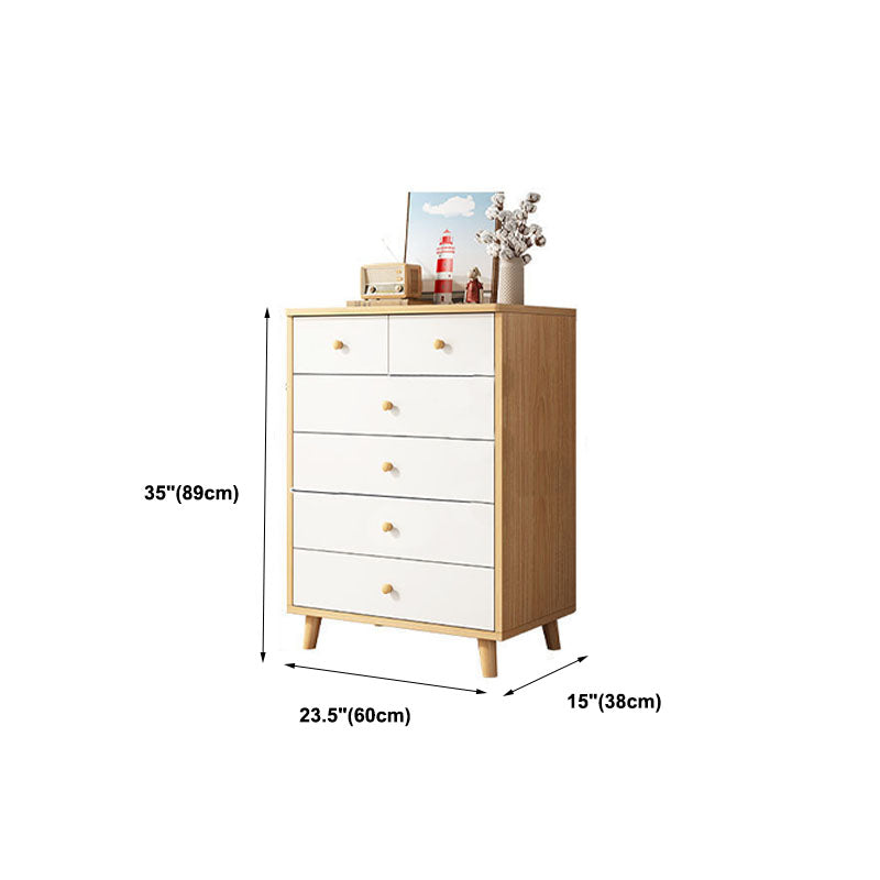 15" D Wooden Dresser Modern Style Storage Chest with Drawers and Doors Clearhalo 'Bedroom Furniture' 'Dressers & Chests' 'dressers_chests' 'furn' 'furn_dressers_chests' 'Furniture' 5537661