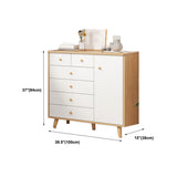15" D Wooden Dresser Modern Style Storage Chest with Drawers and Doors Clearhalo 'Bedroom Furniture' 'Dressers & Chests' 'dressers_chests' 'furn' 'furn_dressers_chests' 'Furniture' 5537663