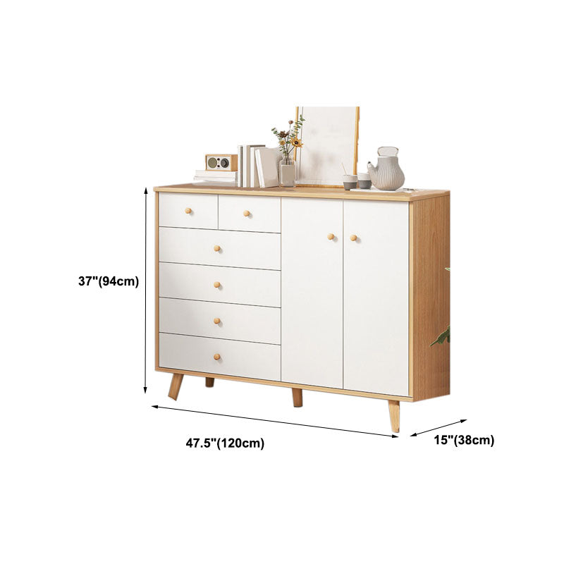 15" D Wooden Dresser Modern Style Storage Chest with Drawers and Doors Clearhalo 'Bedroom Furniture' 'Dressers & Chests' 'dressers_chests' 'furn' 'furn_dressers_chests' 'Furniture' 5537664