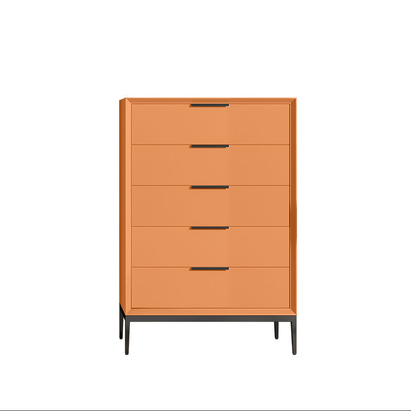 Vertical Wooden Dresser Modern Style Lingerie Chest for Bedroom 20"L x 16"W x 35"H Orange Clearhalo 'Bedroom Furniture' 'Dressers & Chests' 'dressers_chests' 'furn' 'furn_dressers_chests' 'Furniture' 5537690