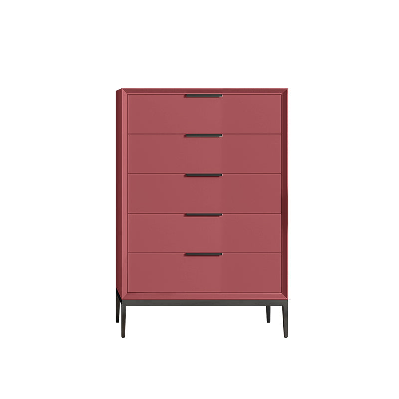 Vertical Wooden Dresser Modern Style Lingerie Chest for Bedroom 20"L x 16"W x 35"H Purple-Red Clearhalo 'Bedroom Furniture' 'Dressers & Chests' 'dressers_chests' 'furn' 'furn_dressers_chests' 'Furniture' 5537692