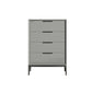 Vertical Wooden Dresser Modern Style Lingerie Chest for Bedroom 20"L x 16"W x 30"H Dark Gray Clearhalo 'Bedroom Furniture' 'Dressers & Chests' 'dressers_chests' 'furn' 'furn_dressers_chests' 'Furniture' 5537697
