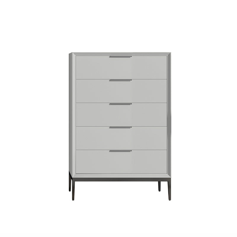 Vertical Wooden Dresser Modern Style Lingerie Chest for Bedroom 20"L x 16"W x 35"H Cream Gray Clearhalo 'Bedroom Furniture' 'Dressers & Chests' 'dressers_chests' 'furn' 'furn_dressers_chests' 'Furniture' 5537707
