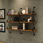 Wooden Wall Mounted Bookshelf Industrial Floating Storage Bookcase