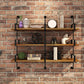 Wooden Wall Mounted Bookshelf Industrial Floating Storage Bookcase
