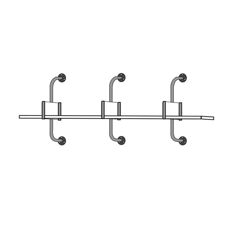 Wooden Wall Mounted Bookshelf Industrial Floating Storage Bookcase