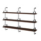 Wooden Wall Mounted Bookshelf Industrial Floating Storage Bookcase