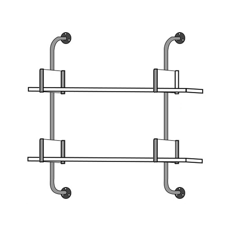 Wooden Wall Mounted Bookshelf Industrial Floating Storage Bookcase