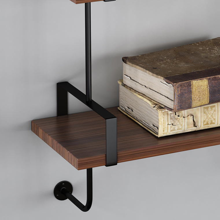 Wooden Wall Mounted Bookshelf Industrial Floating Storage Bookcase