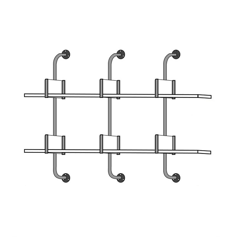 Wooden Wall Mounted Bookshelf Industrial Floating Storage Bookcase