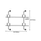 Wooden Wall Mounted Bookshelf Industrial Floating Storage Bookcase