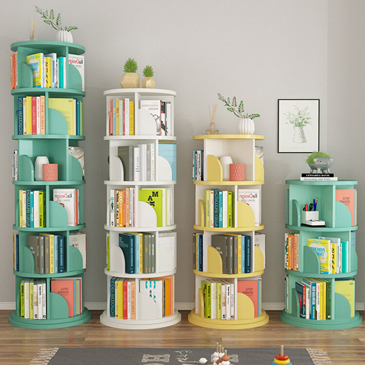 Estantería de madera abierta sala de estar moderna de la casa giratoria