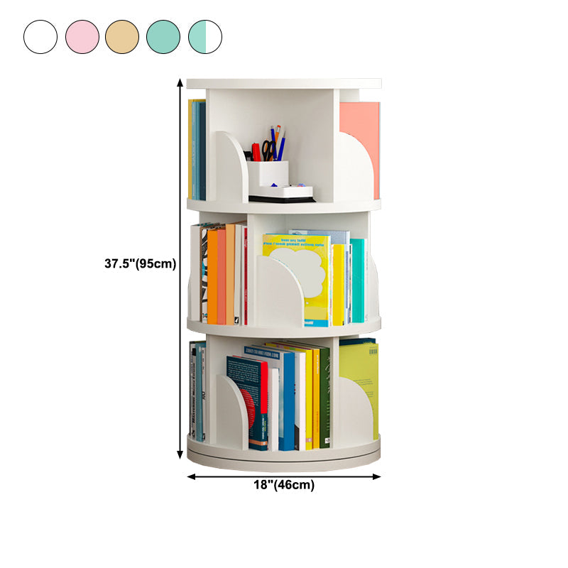 Estantería de madera abierta sala de estar moderna de la casa giratoria