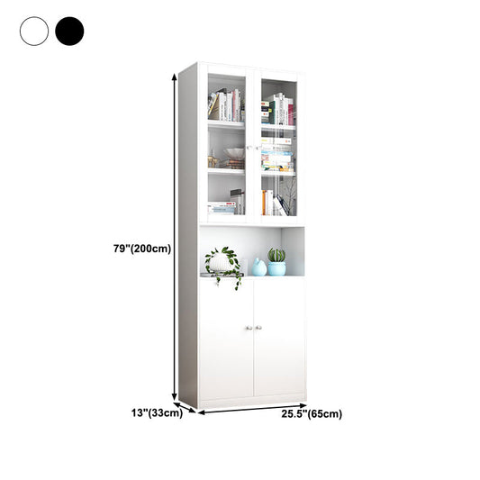 Metal Closed Back Bookshelf Modern Standard Storage Bookcase