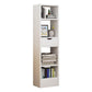 Closed Wooden Bookshelf Modern Home Living Room Corner Bookcase 20.3"L x 9.4"W x 48.4"H White 1 Clearhalo 'Bookcases' 'furn' 'furn_bookcases' 'Furniture' 'Office Furniture' 5537886