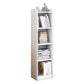 Closed Wooden Bookshelf Modern Home Living Room Corner Bookcase 11.8"L x 9.4"W x 48.8"H White Drawer Not Included Clearhalo 'Bookcases' 'furn' 'furn_bookcases' 'Furniture' 'Office Furniture' 5537898