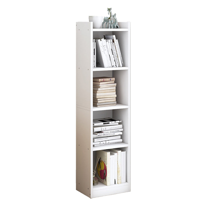 Closed Wooden Bookshelf Modern Home Living Room Corner Bookcase 11.8"L x 9.4"W x 48.8"H White Drawer Not Included Clearhalo 'Bookcases' 'furn' 'furn_bookcases' 'Furniture' 'Office Furniture' 5537898