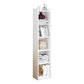 Closed Wooden Bookshelf Modern Home Living Room Corner Bookcase 11.8"L x 9.4"W x 59.8"H White Drawer Not Included Clearhalo 'Bookcases' 'furn' 'furn_bookcases' 'Furniture' 'Office Furniture' 5537900