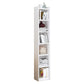 Closed Wooden Bookshelf Modern Home Living Room Corner Bookcase 11.8"L x 9.4"W x 70.9"H White Drawer Not Included Clearhalo 'Bookcases' 'furn' 'furn_bookcases' 'Furniture' 'Office Furniture' 5537902