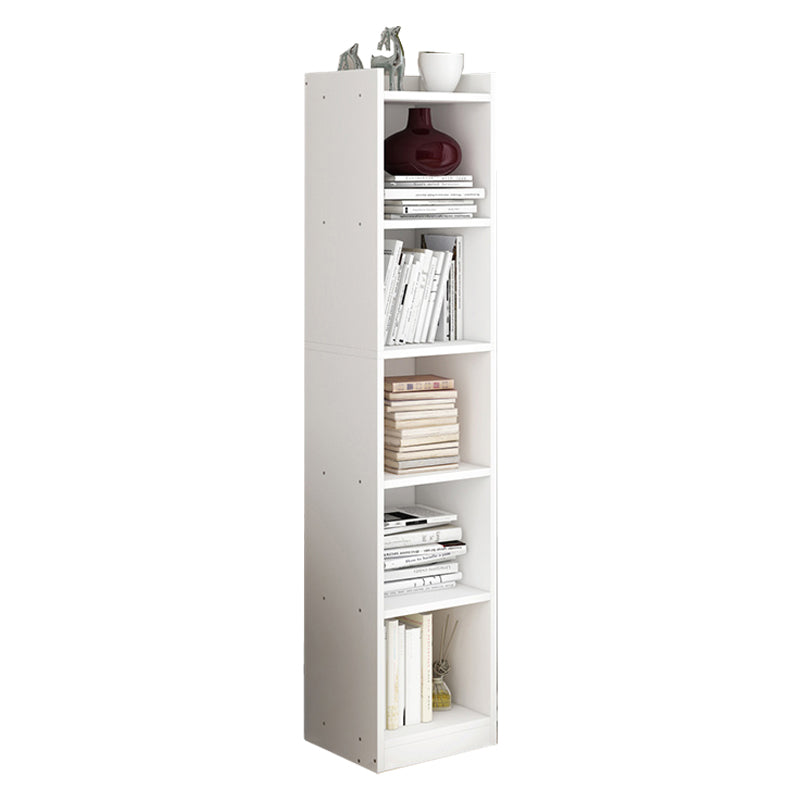 Closed Wooden Bookshelf Modern Home Living Room Corner Bookcase 12.9"L x 11.8"W x 59.8"H White Drawer Not Included Clearhalo 'Bookcases' 'furn' 'furn_bookcases' 'Furniture' 'Office Furniture' 5537906
