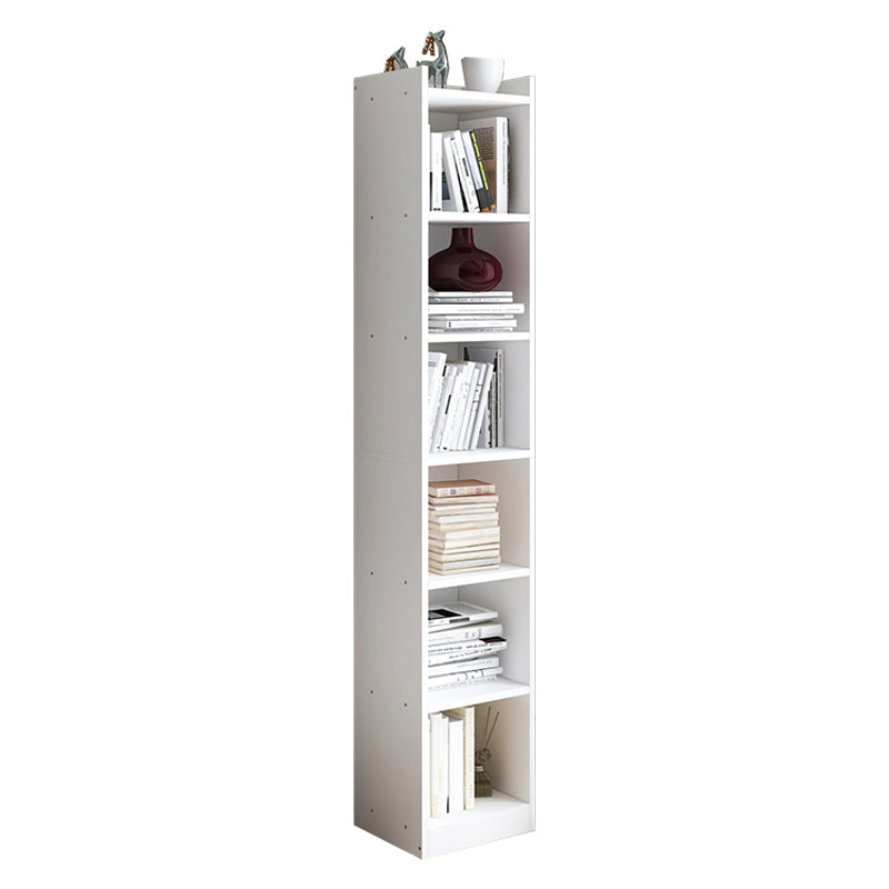 Closed Wooden Bookshelf Modern Home Living Room Corner Bookcase 12.9"L x 11.8"W x 70.9"H White Drawer Not Included Clearhalo 'Bookcases' 'furn' 'furn_bookcases' 'Furniture' 'Office Furniture' 5537908
