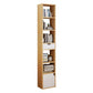 Closed Wooden Bookshelf Modern Home Living Room Corner Bookcase 13"L x 9.4"W x 70.9"H Natural 1 Clearhalo 'Bookcases' 'furn' 'furn_bookcases' 'Furniture' 'Office Furniture' 5537911
