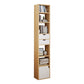 Closed Wooden Bookshelf Modern Home Living Room Corner Bookcase 13"L x 9.4"W x 70.9"H Natural 2 Clearhalo 'Bookcases' 'furn' 'furn_bookcases' 'Furniture' 'Office Furniture' 5537915