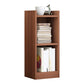 Closed Wooden Bookshelf Modern Home Living Room Corner Bookcase 10.6"L x 9.4"W x 26.8"H Walnut Drawer Not Included Clearhalo 'Bookcases' 'furn' 'furn_bookcases' 'Furniture' 'Office Furniture' 5537919